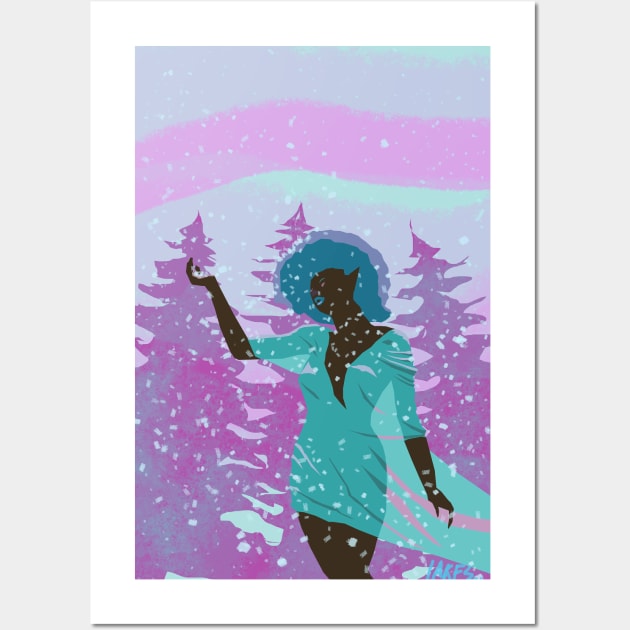 winter elf witch Wall Art by Space Spector